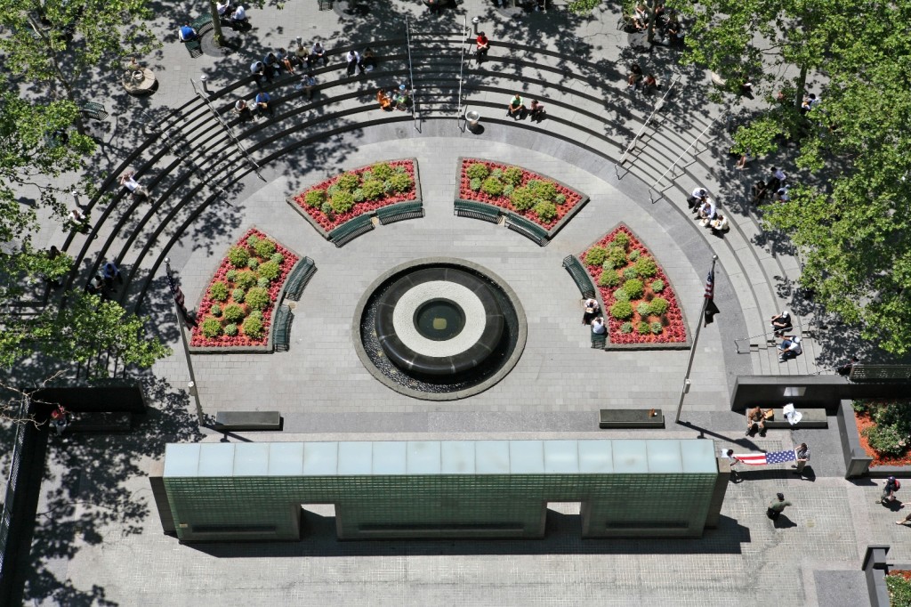 NYC Vietnam Veterans Memorial Plaza Aerial View