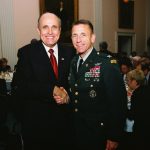 Former NYC Mayor Rudy Giuliani and Col. Gregory Gass.