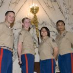 Members of the US Marine Corps attend the 2007 luncheon as guests of the Friends of the Vietnam Veterans Plaza.