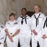 Members of the US Navy attend the 2007 luncheon as guests of the Friends of the Vietnam Veterans Plaza.