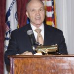 NYC Police Commissioner Ray Kelly honors former NYC Mayor Ed Koch at the 2007 Friends of the Vietnam Veterans Plaza luncheon.