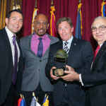 FVVP Board Member Douglas McGowan, Featured Speaker Montel Williams, Honoree Kenneth Fisher and FVVP Chairman Robert DiChiara